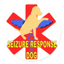 SEIZURE RESPONSE DOG stickers