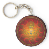 sekhmet solar hexagram key chain