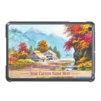 Seki K Country Farm by Stream in Autumn scenery iPad Mini Cases