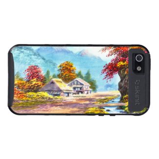 Seki K Country Farm by Stream in Autumn scenery iPhone 5/5S Cover