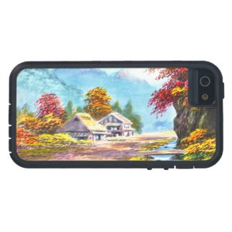 Seki K Country Farm by Stream in Autumn scenery iPhone 5/5S Covers