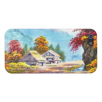 Seki K Country Farm by Stream in Autumn scenery Case For iPhone 5
