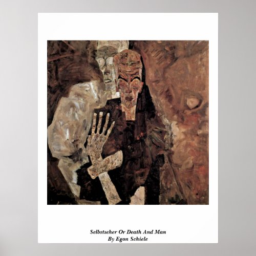 Selbstseher Or Death And Man By Egon Schiele Poster