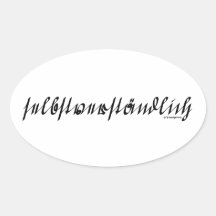 selbstverständlich oval stickers