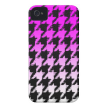 Select A Color Fade to White Houndstooth iPhone 4 Case
