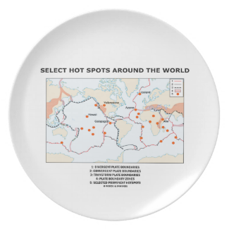 Select Hot Spots Around The World Plates