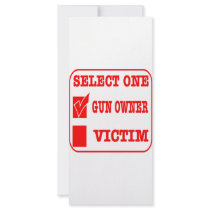 Select One Gun Owner or Victim rack cards