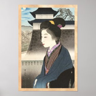Selected Views of Kyoto, Moon at Nijo Castle Posters