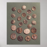 Selection Celtic and Roman  coins found Print
