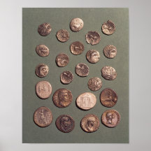 Selection Celtic and Roman  coins found Print