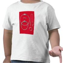 Selection jewellery, including brooch tee shirts