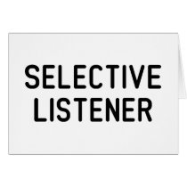 Selective Listener cards by LabelMeHappy Selective Listener cards