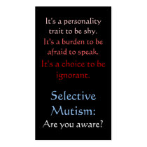 Selective Mutism Awareness Business Card Template