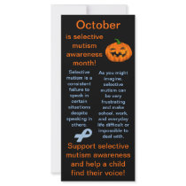 Selective Mutism Awareness Month Facts Full Color Rack Card