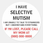 Selective Mutism Lost Sticker