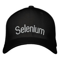 Selenium embroidered hats by ScienceHats Selenium embroidered hats