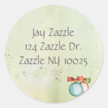 self address christmas sticker
