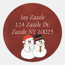 self address christmas sticker