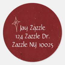 self address christmas sticker