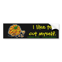Self-Carving Jack-o-lantern bumper sticker bumper stickers by BeckCalli Self-Carving Jack-o-lantern bumper sticker bumper stickers