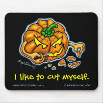 Self-Carving Jack-o-lantern mousepad by BeckCalli Self-Carving Jack-o-lantern mousepad