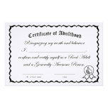 Self-Certification Certificate of Adulthood Stationery Paper
