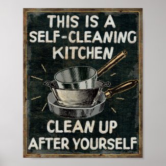 Self Cleaning Kitchen Poster