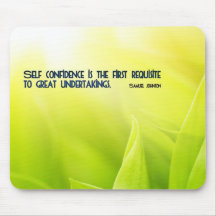 Self Confidence Motivational quote Mousepad