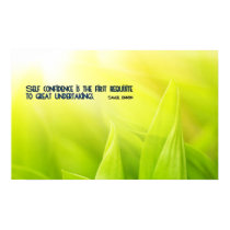 Self Confidence Motivational Quote Poster Print