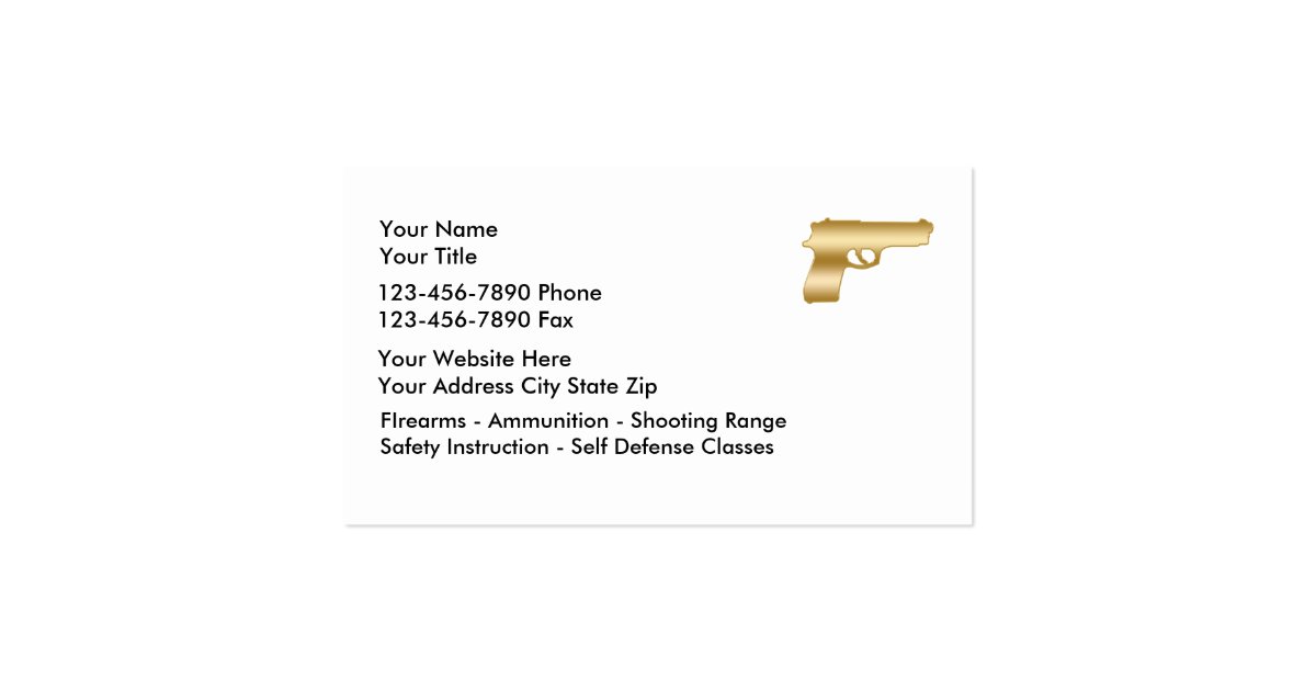 Self Defense Business Cards Zazzle