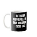 ...SELF-FLAGELLATING...CROSS BACK mugs
