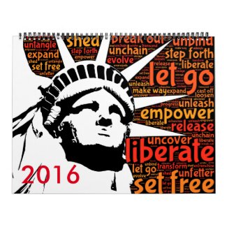 Self-Liberation Word & Emoji-Art Wall Calendar