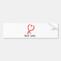 Self Love White Bumper Stickers