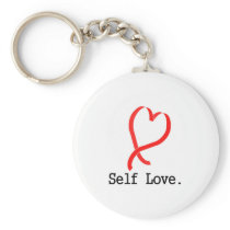 Self Love White keychains
