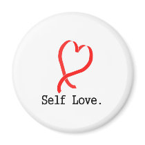 Self Love White magnets