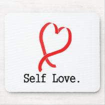 Self Love White mousepads