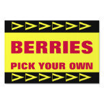 Self Pick Berries yard signs