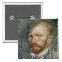Self Portrait, 1887 Pinback Buttons