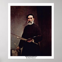Self Portrait At 69 Years, By Hayez Francesco Posters