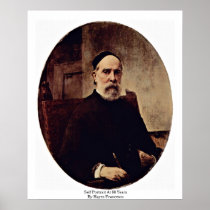 Self Portrait At 88 Years By Hayez Francesco Print