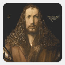 Self Portrait at the Age of Twenty-Eight, 1500 Square Sticker