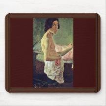 Self-Portrait At The Easel By Janssen Victor Emil Mousepads