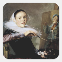 Self-Portrait at the Easel Sticker