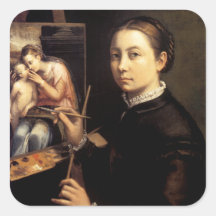 Self Portrait at the Easel Stickers