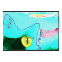 self portrait by cat greeting cards