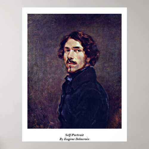 Self-Portrait By Eugene Delacroix Poster