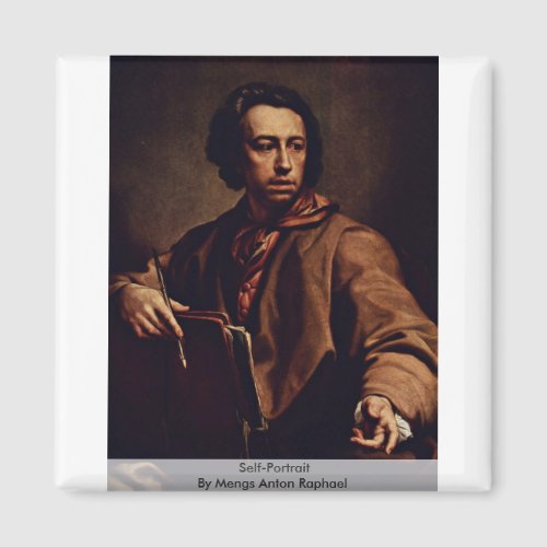 Self-Portrait By Mengs Anton Raphael Refrigerator Magnets