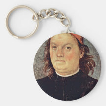 Self Portrait By Perugino Pietro (Best Quality) Keychain