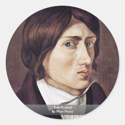 Self-Portrait By Pforr Franz Round Sticker