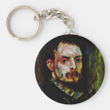 Self-Portrait By Pierre-Auguste Renoir Keychain